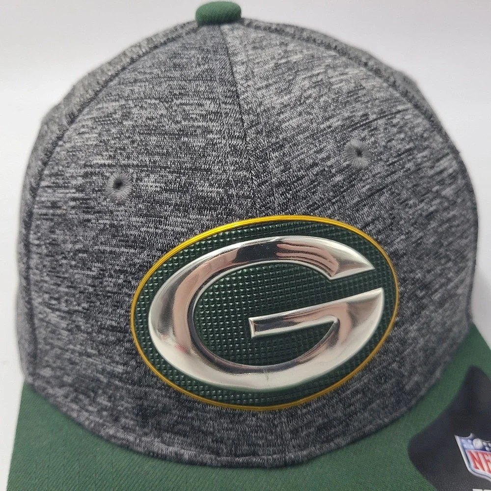 Child-Youth Green Bay Packers Hat Fitted New Era 39Thirty Heather Gray Green NFL